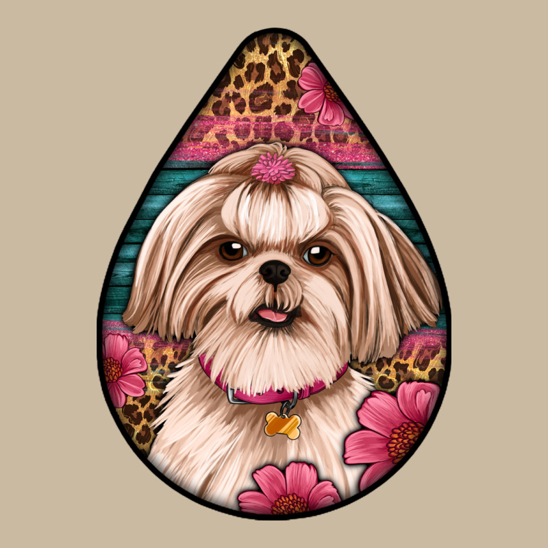 Shih Tzu Teardrop Earrings Long Sleeve Tee by Artiststas | Teevron