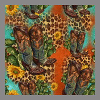 Western Boots And Sunflowers Seamless Pattern Vintage Tee | Teevron