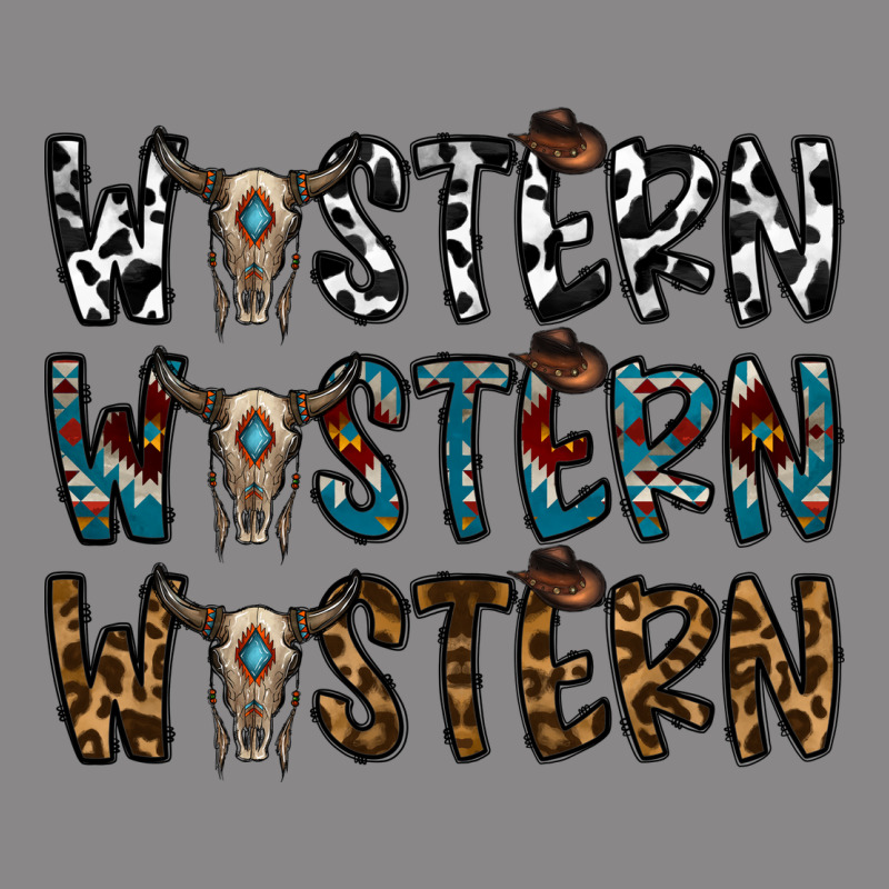 Western Western Western Vintage Tee by CowhideDigitalArt | Teevron
