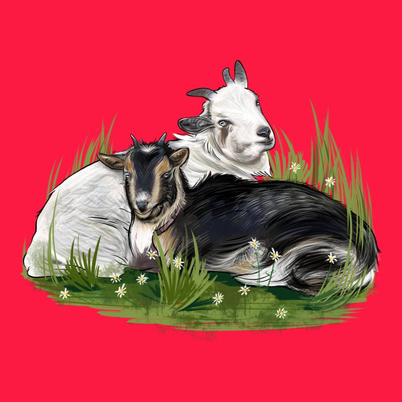Two Baby Nigerian Dwarf Goat Zipper Hoodie by LillyAllenDesigns | Teevron