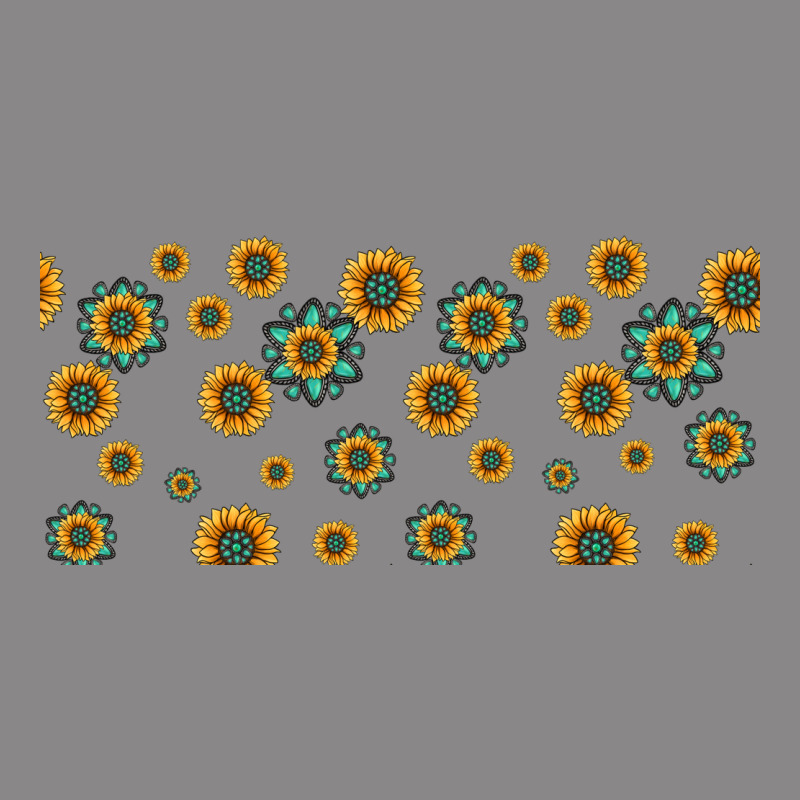 Sunflowers And Turquoise 16oz Libbey Glass Vintage Tee by HRA Design Shop | Teevron