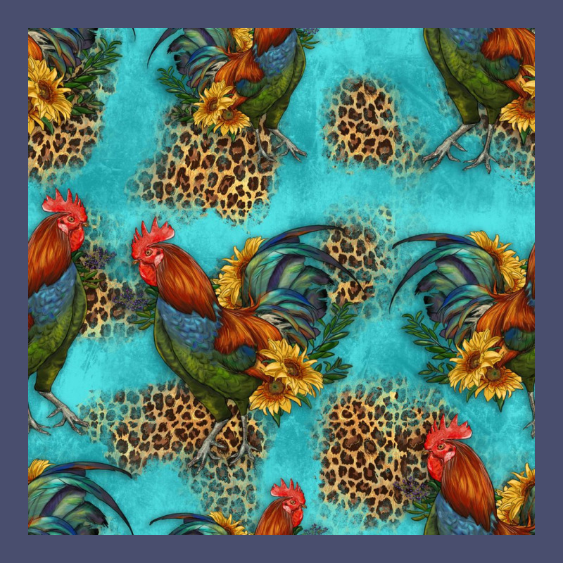 Rooster And Sunflowers Seamless Pattern Vintage Tee by HRA Design Shop | Teevron