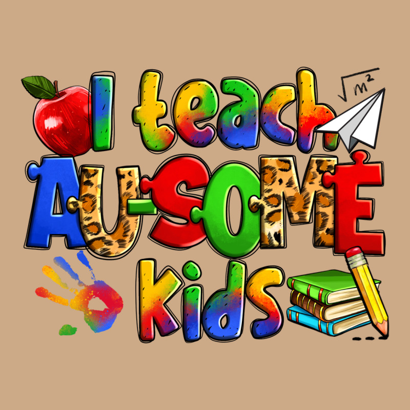 I Teach Ausome Kids Autism Teacher Vintage Hoodie by Zillion Design Studio | Teevron