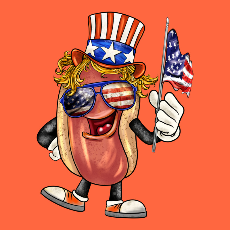4th Of July Hot Dog Premium Hoodie by BarkalooDesign | Teevron