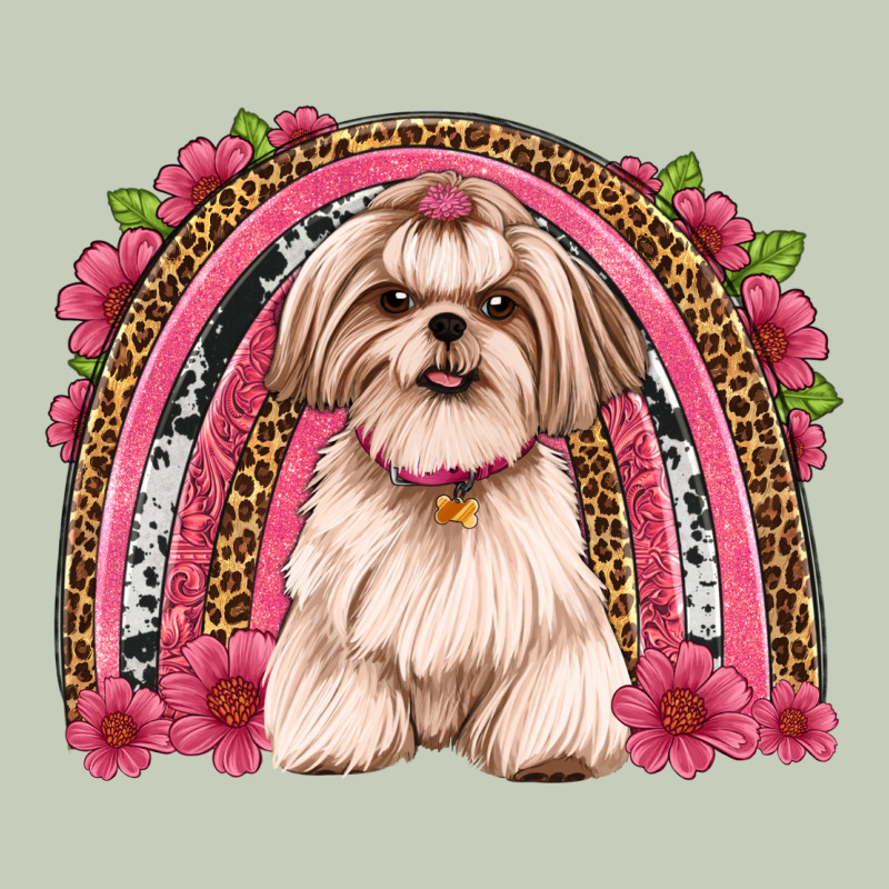 Shih Tzu Floral Rainbow Long Sleeve Tee by Artiststas | Teevron