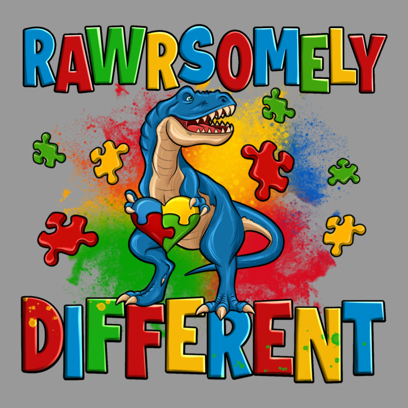 Rawrsomely Different Autism Trex Vintage Hoodie by Zillion Design Studio | Teevron
