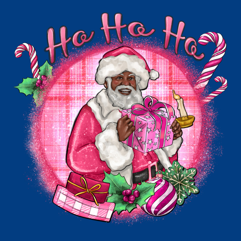 Ho Ho Ho Pink Black Santa Christmas Premium Sweatshirt by MaliasSmallBusiness | Teevron