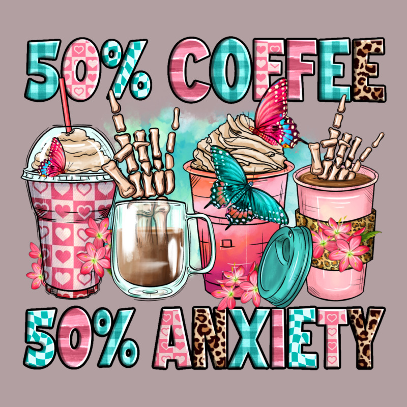 50 Coffee 50 Anxiety Coffee Cups Vintage Hoodie by Zillion Design Studio | Teevron