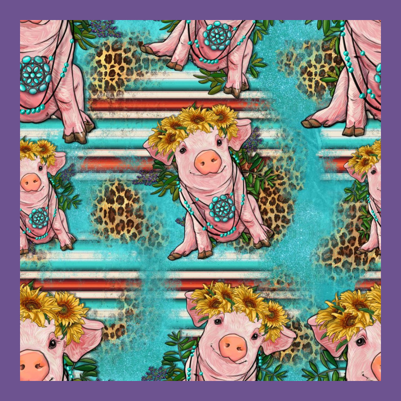 Turquoise Baby Pig Seamless Pattern Vintage Tee by HRA Design Shop | Teevron