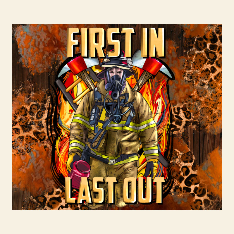 First In Last Out Firefighter Vintage Tee by AdoDesignShop | Teevron