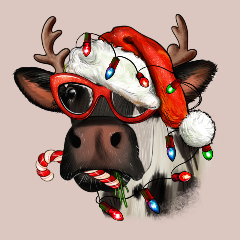 Christmas Cow With Antlers Premium Hoodie by Jasminsmagicworld | Teevron