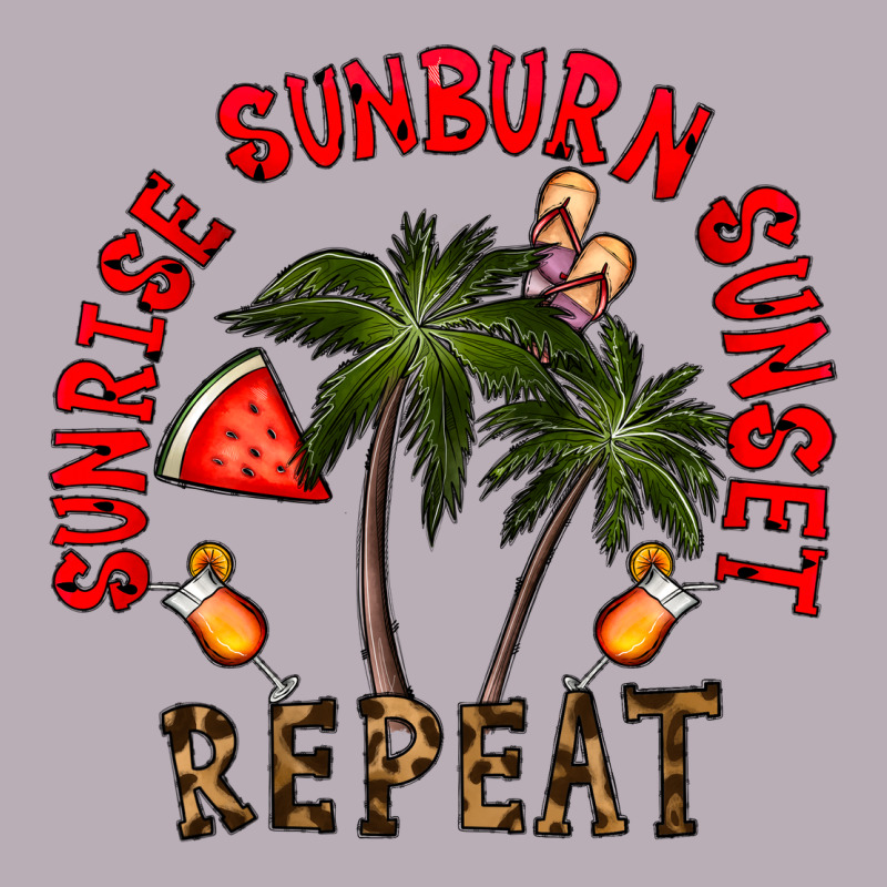 Sunrise Sunburn Sunnset Repeat Vintage Tee by CowhideDigitalArt | Teevron
