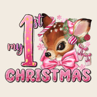 My First Christmas Pink Reindeer Premium Sweatshirt | Teevron