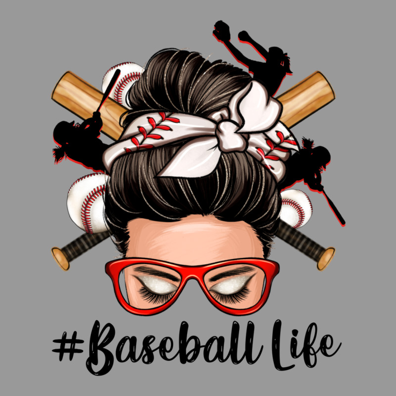 Baseball Life Messy Bun Vintage Hoodie by Zillion Design Studio | Teevron