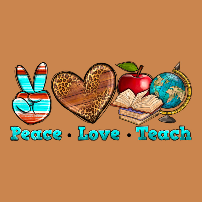Peace Love Teach Heavyweight Hoodie by NancyCooperArtShop | Teevron