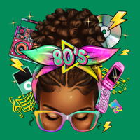 80's Babe Afro Messy Bun Urban Hoodie | Teevron