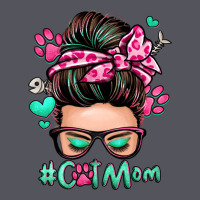 Cat Mom Messy Bun Vintage Hoodie | Teevron
