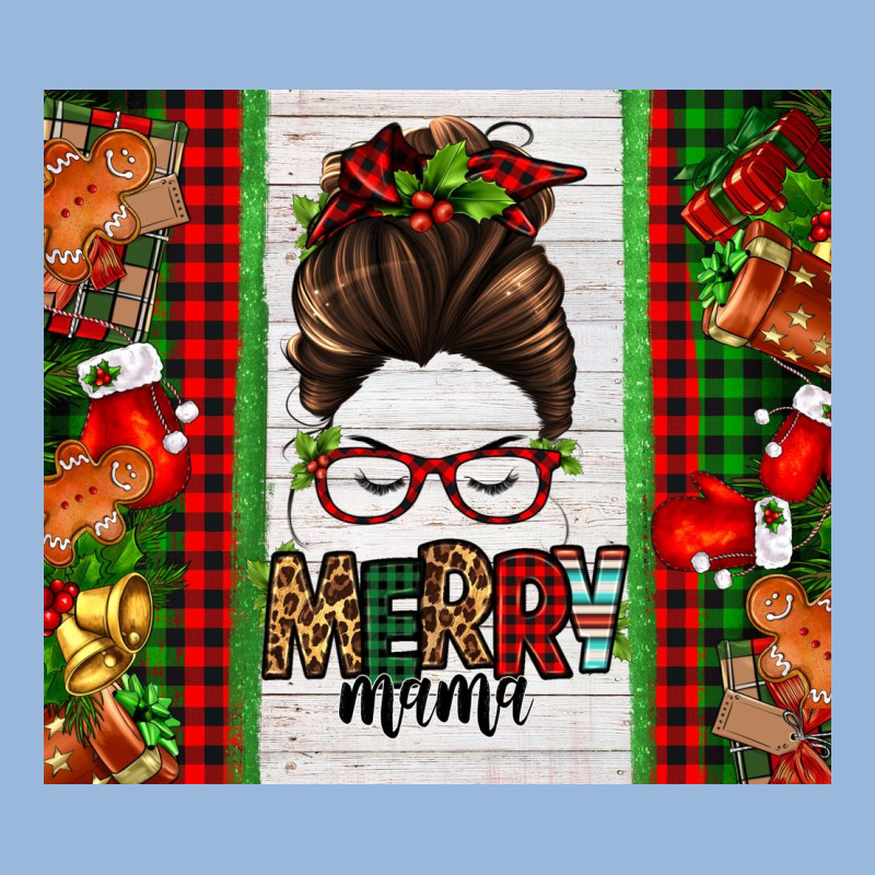 Christmas Merry Mama Messy Bun Premium Hoodie by Jasminsmagicworld | Teevron