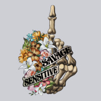 Sensitive Savage Skeleton Middle Finger Heavyweight Sweatshirt | Teevron