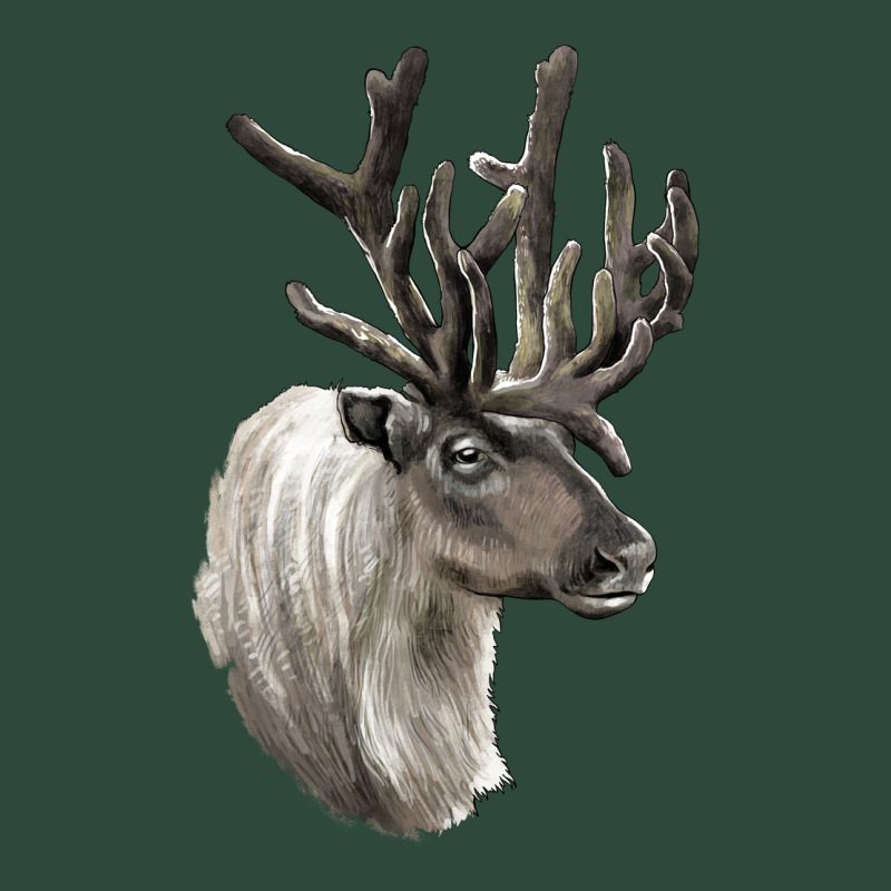 Reindeer Buck Deer Head Zipper Hoodie by LillyAllenDesigns | Teevron