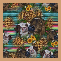Western Two Cute Heifers Seamless Pattern Vintage Tee | Teevron