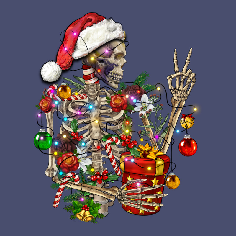 Christmas Lights And Skeleton Vintage Tee by FaDigitalArtStudio | Teevron