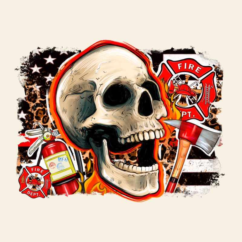 Firefighter Skull Vintage Tee by AdoDesignShop | Teevron