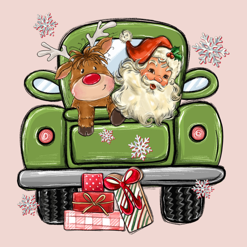 Christmas Santa And Reindeer Truck Premium Sweatshirt by MaliasSmallBusiness | Teevron