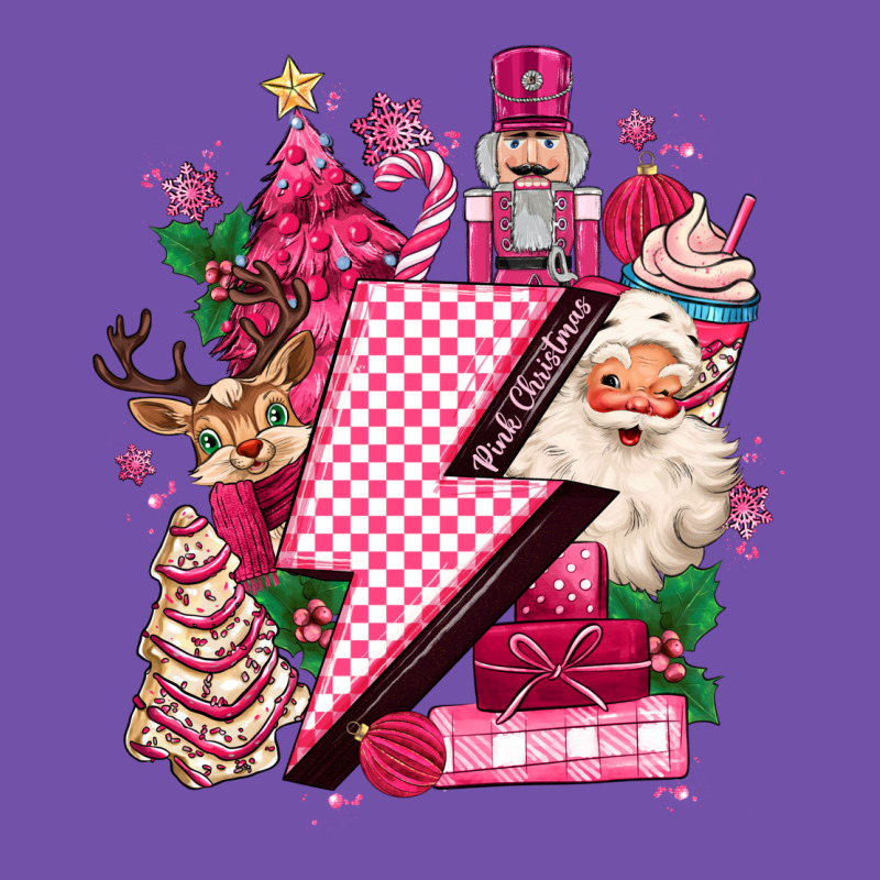 Pink Christmas Lightning Bolt Premium Sweatshirt by MaliasSmallBusiness | Teevron