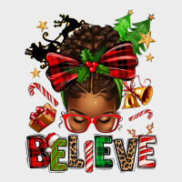Christmas Believe Afro Messy Bun Urban Hoodie | Teevron