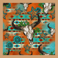 Western Bull Skull Seamless Pattern Vintage Tee | Teevron