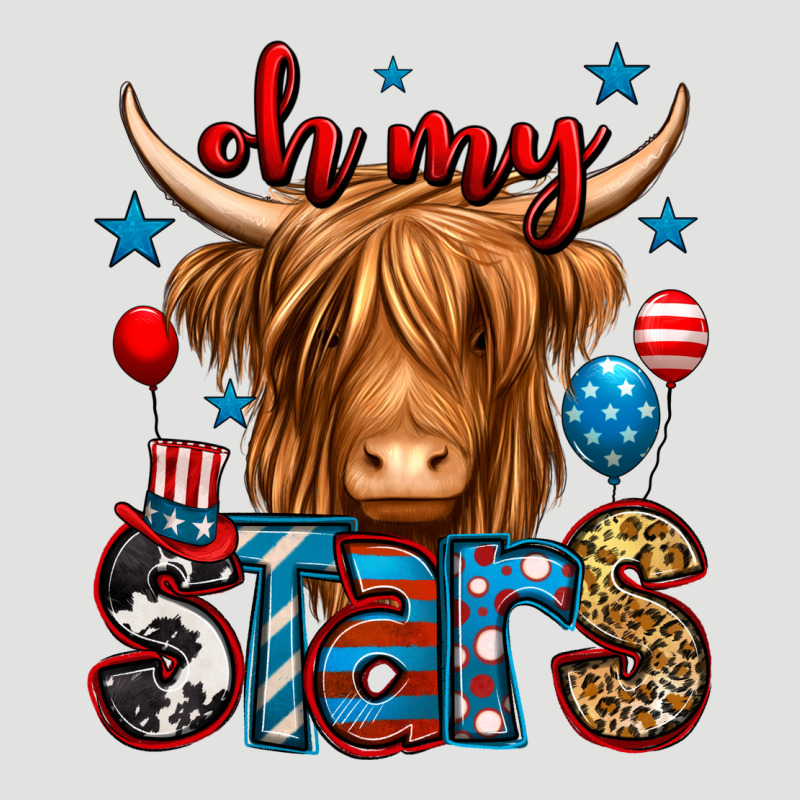 Oh My Stars 4th Of July Shaggy Cow Classic Tee by Jasminsmagicworld | Teevron
