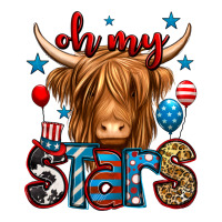 oh my stars 4th of july shaggy cow | Teevron