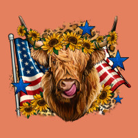 4th Of July Shaggy Cow Leopard Background Classic Tee | Teevron