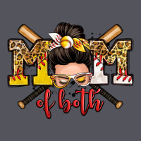 Mom Of Both Baseball And Softball Messy Bun Vintage Hoodie | Teevron