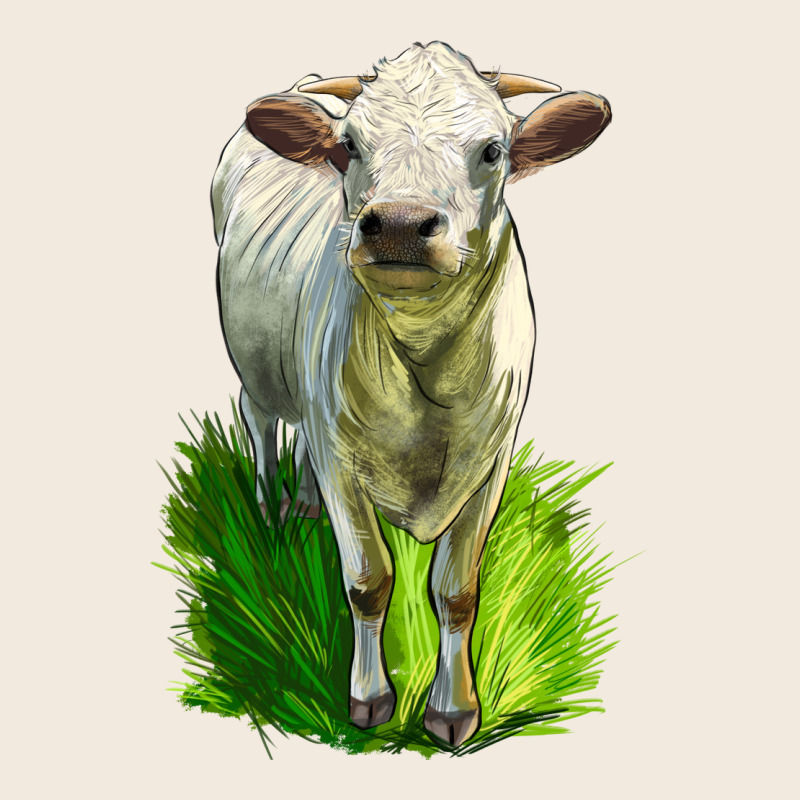 Charolais Heifer Zipper Hoodie by LillyAllenDesigns | Teevron