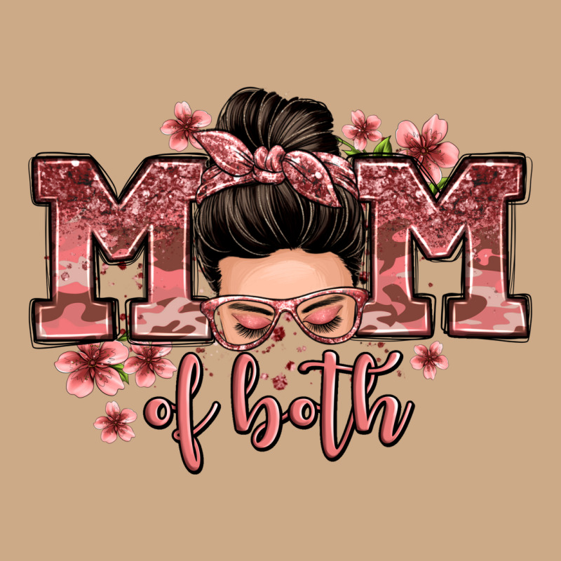 Mom Of Both Messy Bun Vintage Hoodie by Zillion Design Studio | Teevron