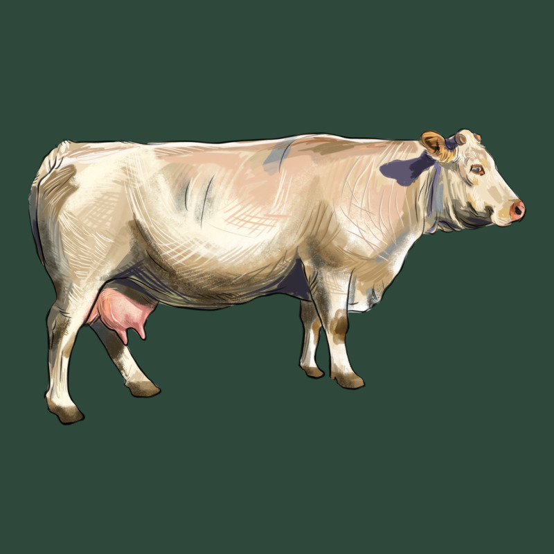 Charolais Cattle Zipper Hoodie by LillyAllenDesigns | Teevron