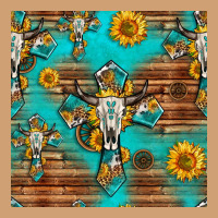 Bull Skull Cross Seamless Pattern Vintage Tee | Teevron