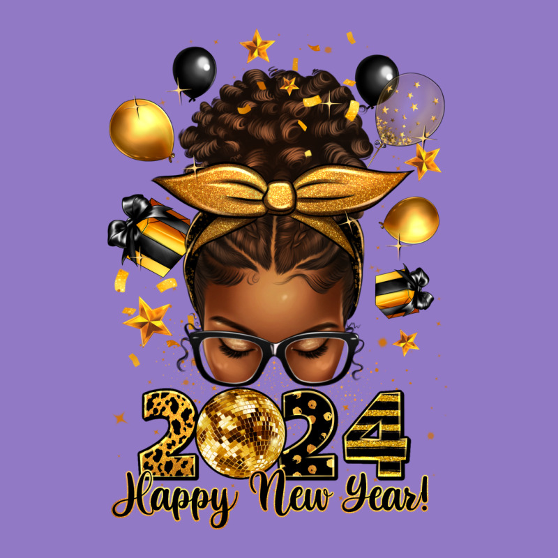 2024 Happy New Year  Afro Messy Bun Urban Hoodie by texasbilliewilder | Teevron