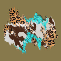 Cowhide Leopard Turquoise Patch Premium Hoodie | Teevron