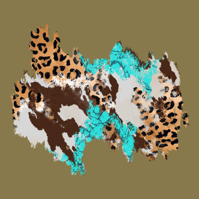 Cowhide Leopard Turquoise Patch Premium Hoodie by AdoDesignShop | Teevron