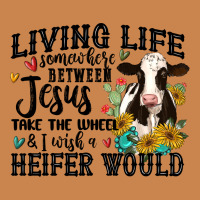 Living Life Somewhere Between Jesus Take The Wheel Heavyweight Hoodie | Teevron