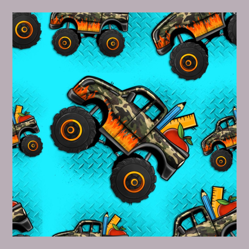 Monster Truck Pre Teen Seamless Pattern Vintage Tee by HRA Design Shop | Teevron