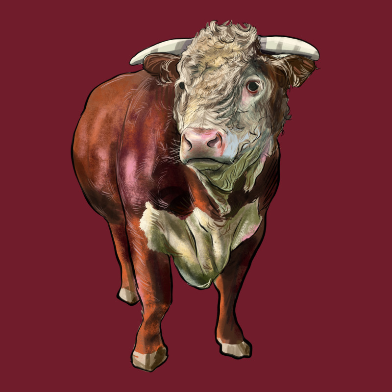 Hereford Bull Face Zipper Hoodie by LillyAllenDesigns | Teevron