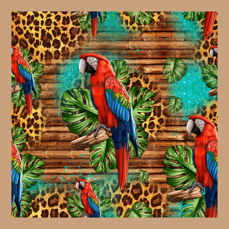 Macaw Parrot Seamless Pattern Vintage Tee by HRA Design Shop | Teevron