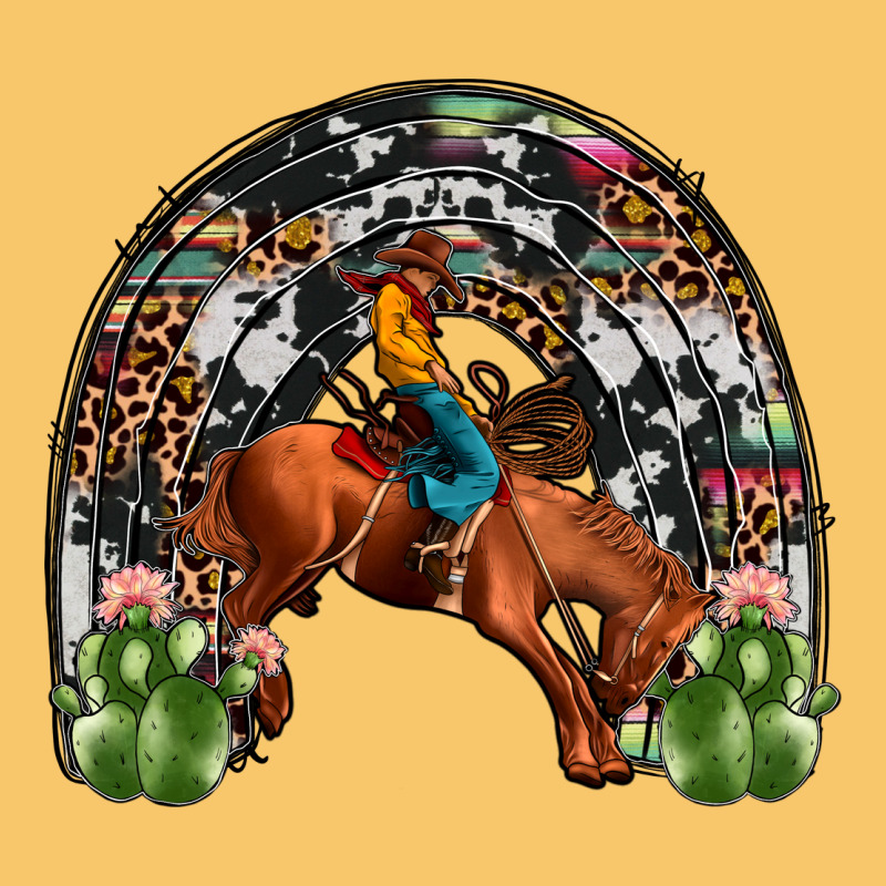 Rodeo Cowboy Rainbow Vintage Hoodie by JahusDesignShop | Teevron