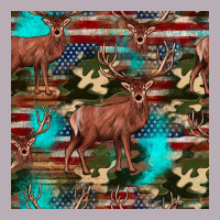 Hunting Deer American Flag Seamless Pattern Vintage Tee | Teevron