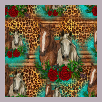 Horses With Roses Seamless Pattern Vintage Tee | Teevron