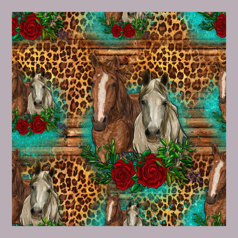Horses With Roses Seamless Pattern Vintage Tee by HRA Design Shop | Teevron